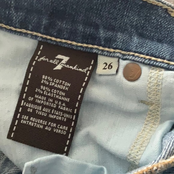 7 for All Mankind Roxanne Midrise Denim Ankle Jeans Sz 26 - Picture 12 of 15
